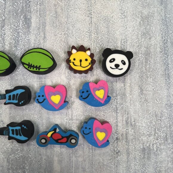 Vintage Erasers Guitar Football Baseball Lion Panda Butterfly - Picture 7 of 7